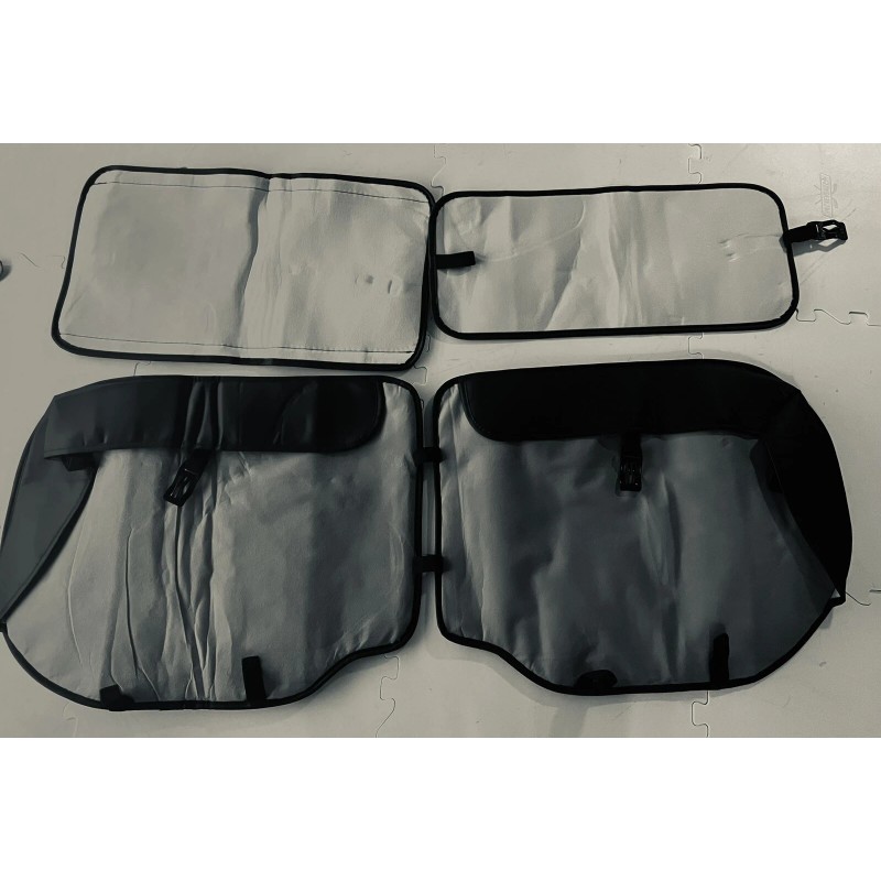 Seat Car Seat Covers Full Set in Solid Black, Front