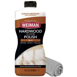 Weiman Wood Floor Polish and Restorer 32 Oz Bundle - High-Traffic Hardwood Floor, Natural Shine, Removes Scratches, Leaves Protective Layer