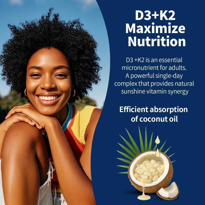 HiPlus Vitamin D3 & K2 Softgels | 10,000 IU D3