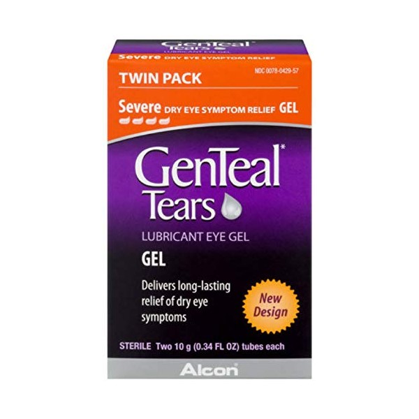 GenTeal Lubricant Eye Gel, Severe, Twin Pack - ( 2 Tubes 10 Grams Each) - Packaging May Vary