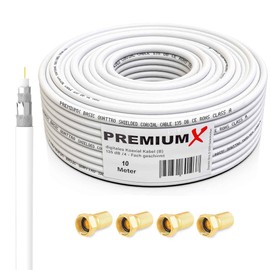 Choice of coaxial cables | Basic - Professional - Deluxe in white with plug 10m