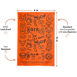 Pexter Dog Poop Bags, Leak-Proof, Strong and Unscented, 120 waste bag count