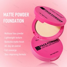 KYDA Pressed Setting Powder, Translucent Matte Powder Setting Makeup with Concealer and Foundation, Lasting Oil Control, Buildable Matte Finish, Breathable, Lightweight - 04