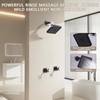 GUOYINDONG 2 Handle Shower Faucet Set, Matte Black Shower Faucet