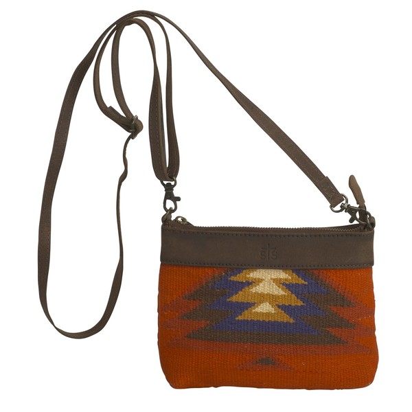 STS Ranchwear Crimson Son Grace Woven Crossbody, Red, 9" W