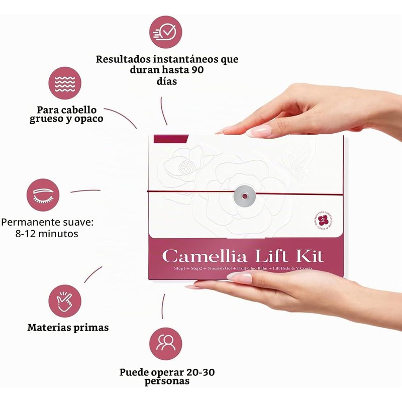 Ymiko Kit Profesional Permanente de Pestañas Doble Efecto Camelia
