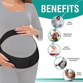 ZiaWorld 4 in 1 Pregnancy Support Belt Maternity Belt Lightweight Abdominal Binder Pregnancy Belt Belly Bands for Pregnant Women - Relieve Back, Hip, Pelvic Pain (XL)