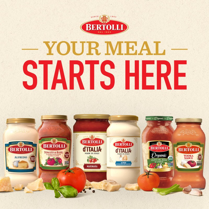 Bertolli Pasta Sauce with Tomato and Basil, Spaghetti Tomato Sauce,