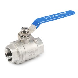 U.S. Solid 3/4 Inch DN20 Ball Valve - 304 Stainless Steel Internal Thread G Thread Full Connection 2-Way