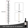 Wine Rack Wall Mounted, 72.8in High Metal Wine Bottle Holder