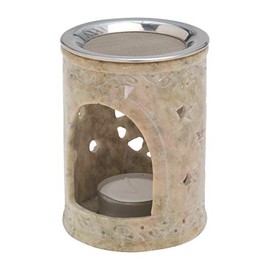 MaMeMi Incense Burner [Height 10 cm] Soapstone, Colour May Vary, Unique For Smoking With A Tea Light