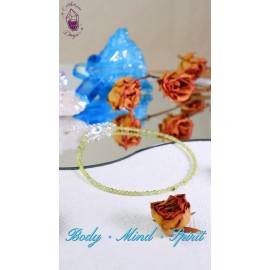 Unbranded Peridot Dainty Beaded Green Healing Reiki Water Resistant Anklet Women Gifts