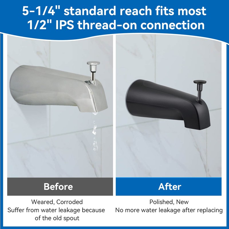 Dreyoo 5 1/4 Inch Bathroom Tub Spout Compatible with Westbrass