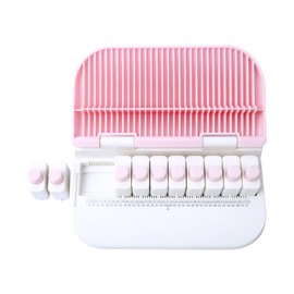 FLEXMAN Word Punch Board, 26 English Letters Alphabet Emboss Puncher with Box, Manual Craft Hole Punch for Engraving Supplies Card Making DIY Paper