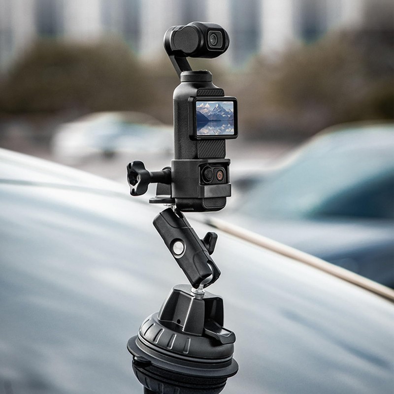 Aluminum Alloy Suction Cup Mount for 3 Action Camera, 360