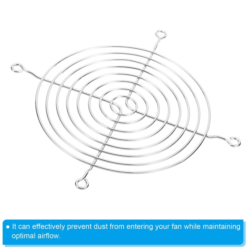 PATIKIL 120mm Fan Grill with Screws, 5Pack Chrome Plated Iron