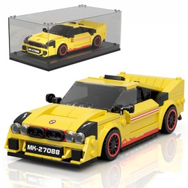 Mould King 27088 Technik Speed Champion Klemmbausteine Auto Supersportwagen Bausteine Set Rennwagen F296 GT3 mit Acryl Vitrine Geschenke für 8+ Kinder und Erwachsene(466 Teile)