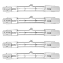 VINBE 200W Halogen R7S 78mm Dimmable 2000lm (5 Pack) J Type Linear Double Ended Floodlight Bulb 230V for Work, Security, Landscape Lights, Floor Lamps, Warm White 2700K