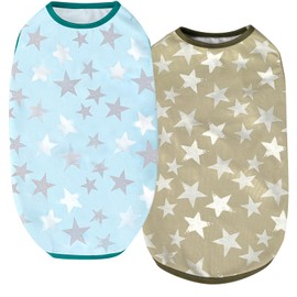 Dog Cooling Shirts, Uadonile 2pcs Dog Summer Clothes Pet Hawaiian Vest Breathable Lightweight Quick Dry, Doggie Cooling T-Shirts for Beach, Hiking, Walking, 2pack(Star, XXL)