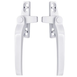 Yeelua Window Handles-A Pairs Universal White Replacement Right/Left Hand Aluminum Alloy Window Handles with Locks for uPVC Windows and Double Glazing(White)