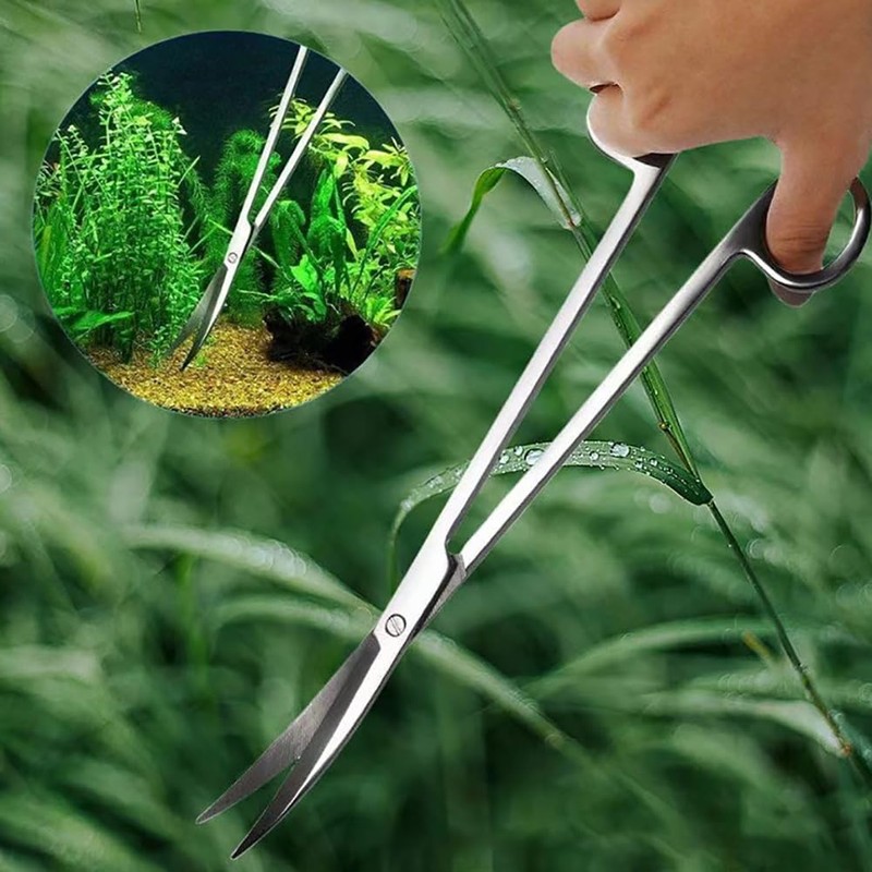 Curved Aquarium Scissors Water Fish Tank Plant Scissors Small Aquascaping