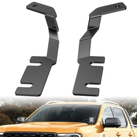 Nilight - Soporte de luz de zanja para campana, bisagras de capó, kit de soporte de montaje para luces LED auxiliares todoterreno, luces de trabajo compatibles con Ford Ranger 2019 2020 2021 2022 2023