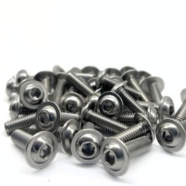 Topnorm24 - M6x10 (20 pieces) pan head screws with flange and hexagon socket ISO 7380-2 flat head screws with flange/collar, stainless steel V2A A2 (20, M6x10)