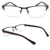Metal Rectangular Progressive Clear Lens No Line Reading Glasses Tri-Focal