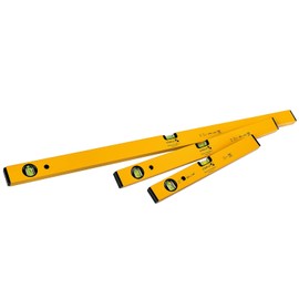 STABILA Classic Set 70, 3-Piece Spirit Level Set: 100 cm, 60 cm, 40 cm, Lightweight Aluminium Profile, Made in Germany, Yellow