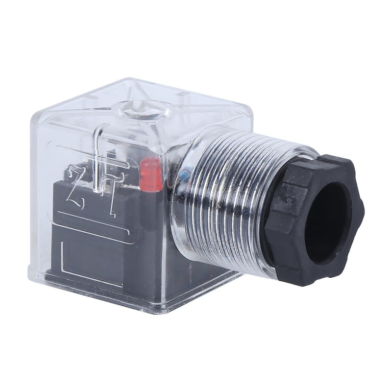 LiebeWH 5Pcs DC24V Solenoid Coil Plug, Transparent, Plastic, 5 Ports,