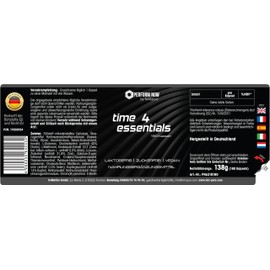 time 4 essentials - Multivitamin & Mineral-Komplex mit wertvollen Aminosäuren + Cholin + Betain HCL - 120 Kapseln - hochdosiert - deutsche Qualitätsherstellung | PERFORM NOW by fair&pure®