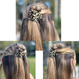 Camila Paris CP3473 French Hair Clip for Women, Hand-Made Hair Side Clips, 3 inch Girls Hair Claw Clips Jaw Fashion Durable Styling Hair Accessories for Women, Strong Hold No Slip Grip, Made in France