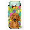 Caroline's Treasures LH9402TBC Dachshund Easter Eggtravaganza Tall Boy Hugger Can