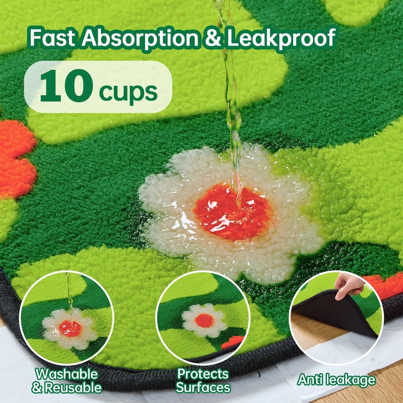 Reusable Puppy Pads for Small Dogs, Washable Pee Pads with