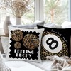 Nipil Black Trendy Leopard Pillow Covers 18x18, Cheetah Leopard Print