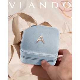 Vlando VJ-23027-HBU-39-A Square Flannel Jewelry Box