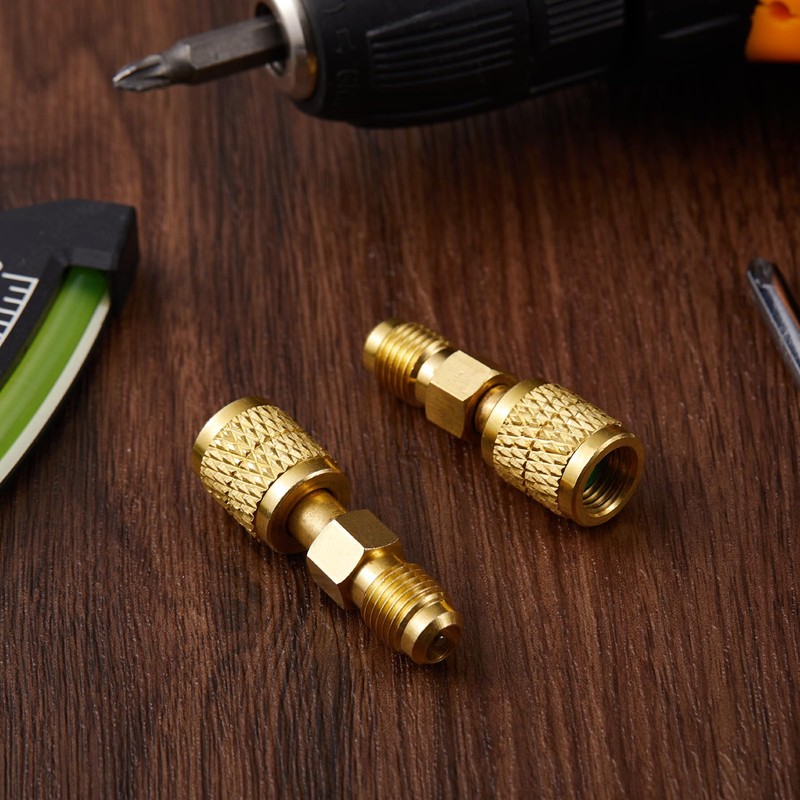 Otoolling 1 Pcs R32 R454B Refrigerant Brass Adapter 1/4" Female