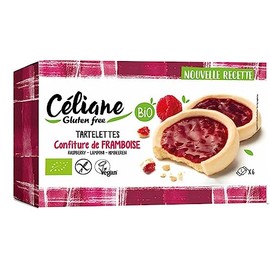 Celiane - Raspberry Tarts Gluten Free - 130 g - Pack of 8