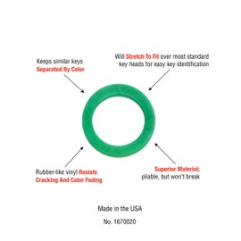 Lucky Line Key Identifiers, Medium, 200 per Box, Assorted Colors (16700)