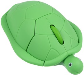 Wireless Mouse Cute Animal Green Turtle Shape Silent Click Ergonomic Portable Quiet Travel Lightweight USB Optical Cordless Mouse for PC Laptop Computer Mac MacBook Desktop Kids Girls Women Men Gift