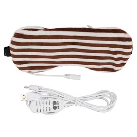 Heating Blindfold USB Hot Compress Adjustable Improve Sleep Nourish Eyes 5 Gear Blindfold for Sleeping Coffee Stripe