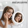 OVENTE Wall Mounted Lighted Makeup Mirror, 9" Double Sided 1X/10X
