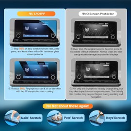 LFOTPP Glass Screen Protector for 2022 H*onda Civic 7 Inch LX EX Sport Tempered Glass Navigation 9H Hardness Car Infotainment Stereo Display Center Touchscreen Protective Film (7-inch Glass)