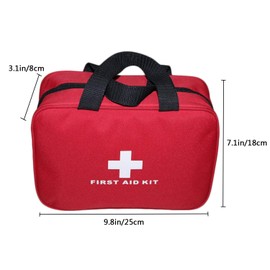 AOUTACC Nylon First Aid Empty Kit,Compact Waterproof and Lightweight First Aid Bag with Zippered for Emergency at Home, Office, Car, Outdoors, Boat, Camping, Hiking(Bag Only)