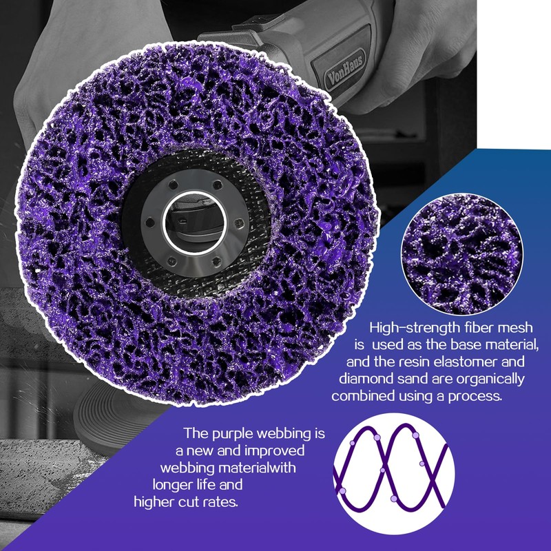 4.5 Inch Strip Discs Stripping Wheel,10Pack Rust Remover Angle Grinding