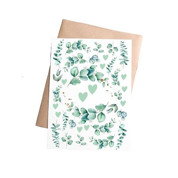 Rub-On Sticker "Eukalyptus" A6 RANDLOS | geeignet f√ºr Raysin, Keraflott