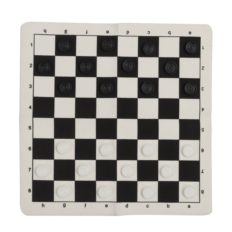 Chess Checkers Set 13.8in Board 2 in 1 Anti Slip