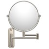 30X Wall Mounted Makeup Mirror with Lights,3 Color Modes Dimmable