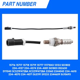 O2 Sensor 15716 15717 15718 Oxygen Sensor Upstream Downstream Fit for Ford F-150 F250 F350 Ranger Escape Explorer Mustang Foucs Expedition Mazda Lincoln Jaguar Mercury Aston Martin (2pcs)