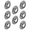 8x GedoTec® Wardrobe rail stock 25 mm chromed Round tube